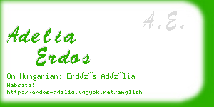 adelia erdos business card